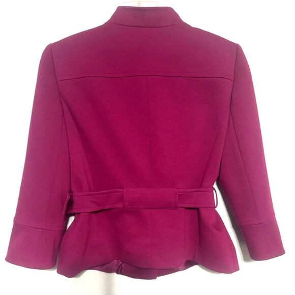 Tahari Arthur S. Levine Blazer Jacket Sz 16 Magenta Pink Tailored High End Chic - Picture 7 of 8